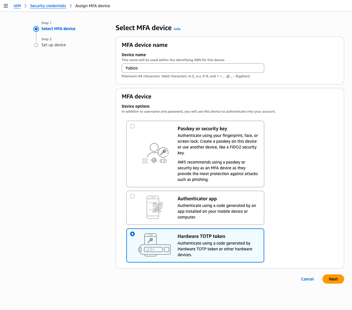 Passkey dialog
